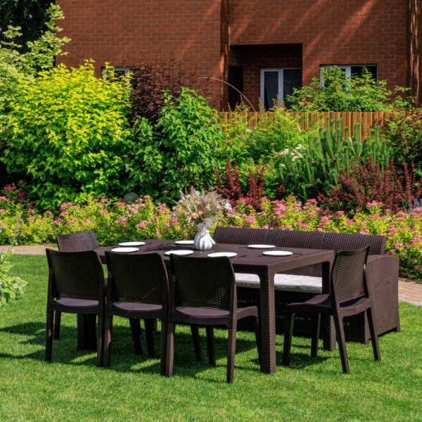 Обеденный комплект Royal Family JULY XXL коричневый